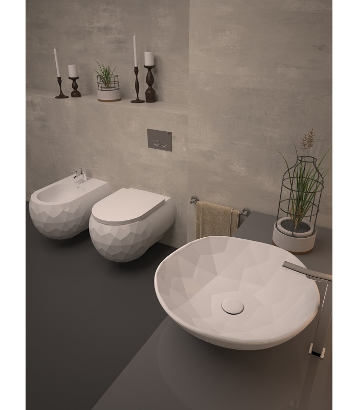 Pent - Wc Suspendu Design Balle Golf Montage Invisible Alpine